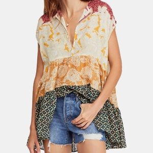 Free People 🆕WT GottaHaveYou Mxd Pt keyhole top